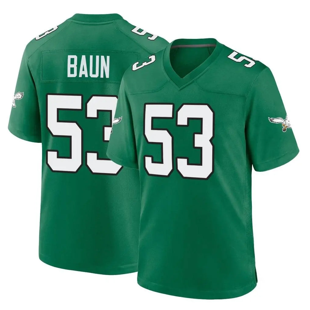 Tuec P.Eagles #53 Zack Baun Player Green Kelly Alternate Home Game Stitched Jerseys