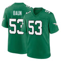 Tuec P.Eagles #53 Zack Baun Player Green Kelly Alternate Home Game Stitched Jerseys