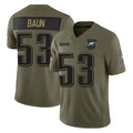 Tuec P.Eagles #53 Zack Baun Player Olive 2025 Salute To Service Limited Stitched Jerseys