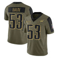 Tuec P.Eagles #53 Zack Baun Player Olive Salute To Service Limited Game Stitched Jerseys