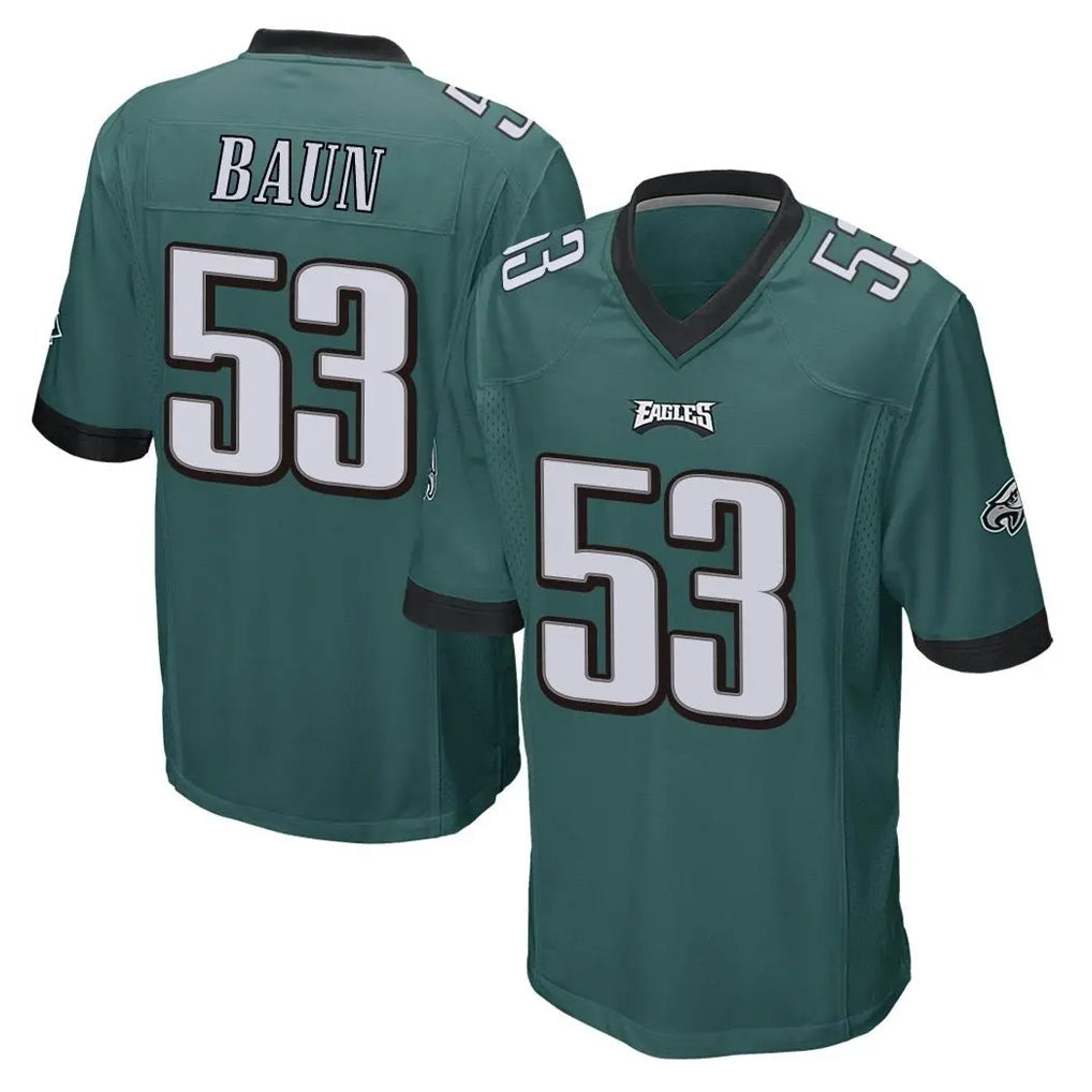 Tuec P.Eagles #53 Zack Baun Player Team Color Green Home Game Stitched Jerseys