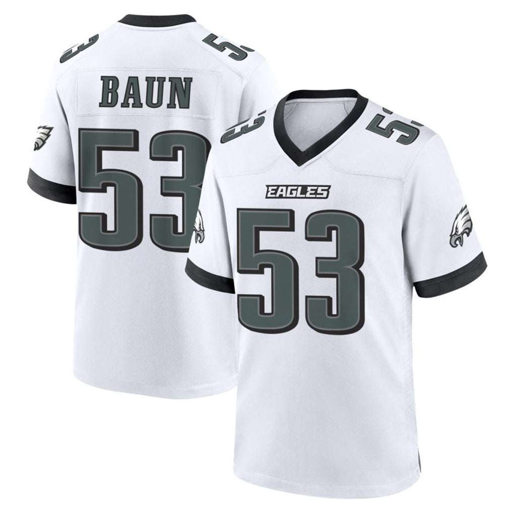 Tuec P.Eagles #53 Zack Baun Player White Game Home Stitched Jerseys