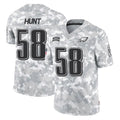 Tuec P.Eagles #58 Jalyx Hunt Player Arctic Camo Salute to Service Limited Game Stitched Jerseys