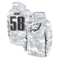 Tuec P.Eagles #58 Jalyx Hunt Player Arctic Camo Salute to Service Pullover Hoodies Limited Game Stitched Jerseys