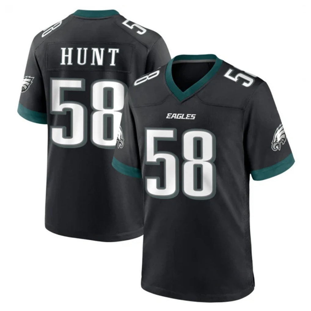 Tuec P.Eagles #58 Jalyx Hunt Player Black Game Home Stitched Jerseys