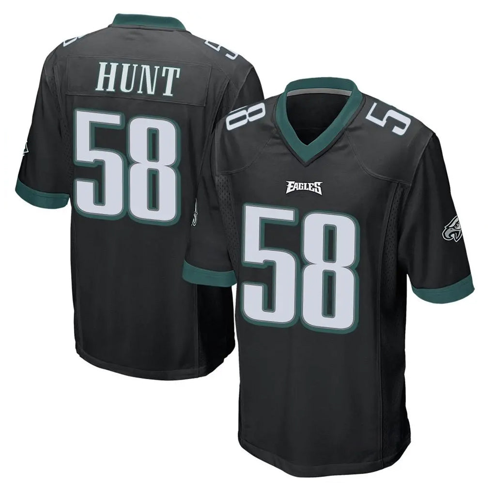 Tuec P.Eagles #58 Jalyx Hunt Player Black Home Game Stitched Jerseys