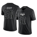 Tuec P.Eagles #58 Jalyx Hunt Player Black Reflective Limited Home Game Stitched Jerseys