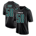 Tuec P.Eagles #58 Jalyx Hunt Player Carbon Black Fashion Home Game Stitched Jerseys