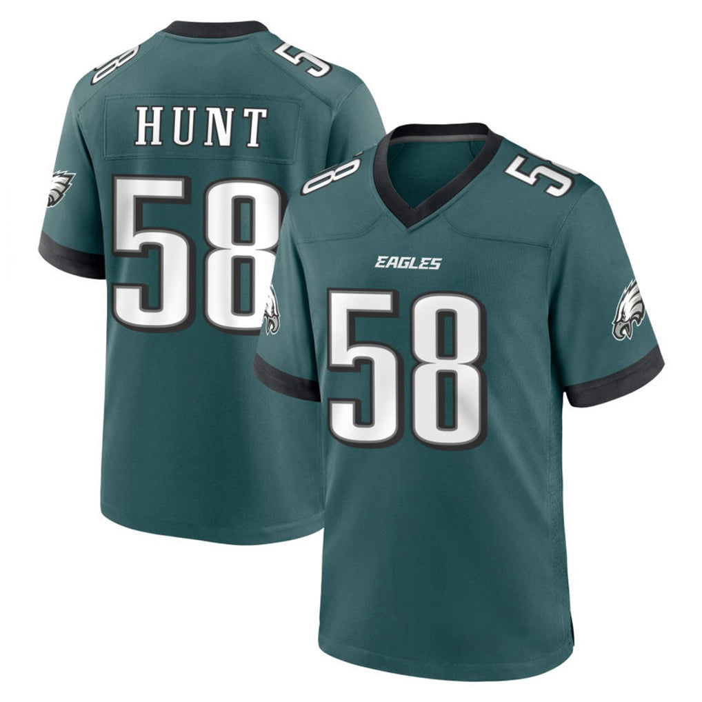 Tuec P.Eagles #58 Jalyx Hunt Player Green Home Game Stitched Jerseys
