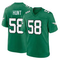 Tuec P.Eagles #58 Jalyx Hunt Player Green Kelly Alternate Home Game Stitched Jerseys