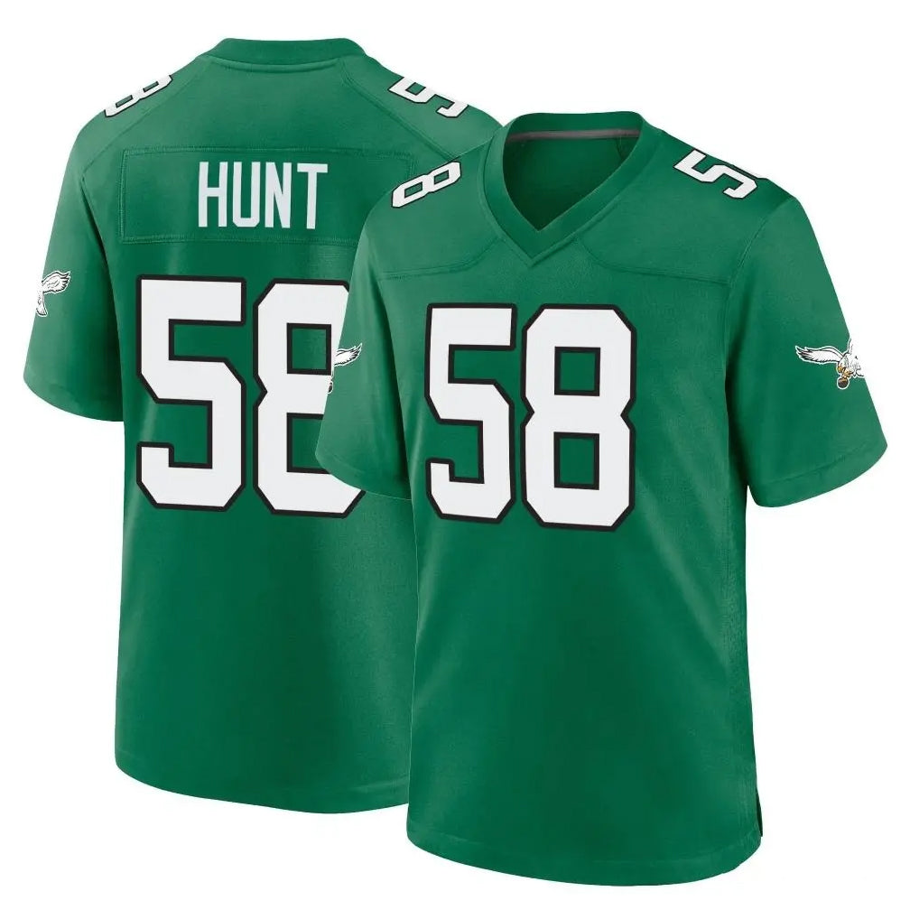 Tuec P.Eagles #58 Jalyx Hunt Player Green Kelly Alternate Home Game Stitched Jerseys