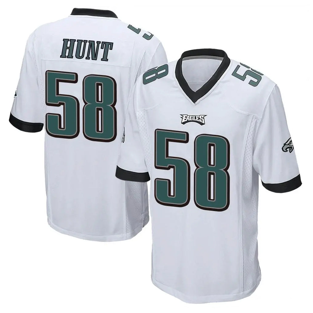 Tuec P.Eagles #58 Jalyx Hunt Player White Home Game Stitched Jerseys
