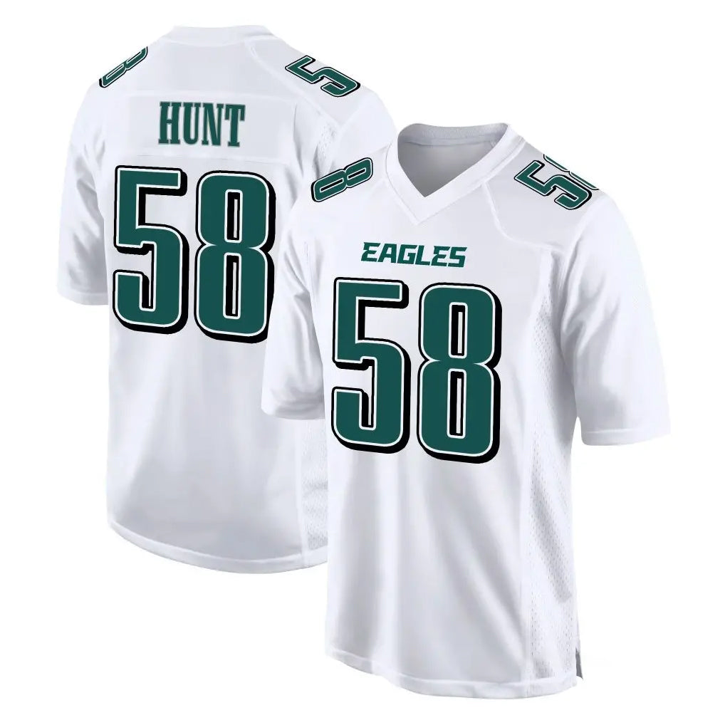Tuec P.Eagles #58 Jalyx Hunt Player White Tundra Fashion Home Game Stitched Jerseys