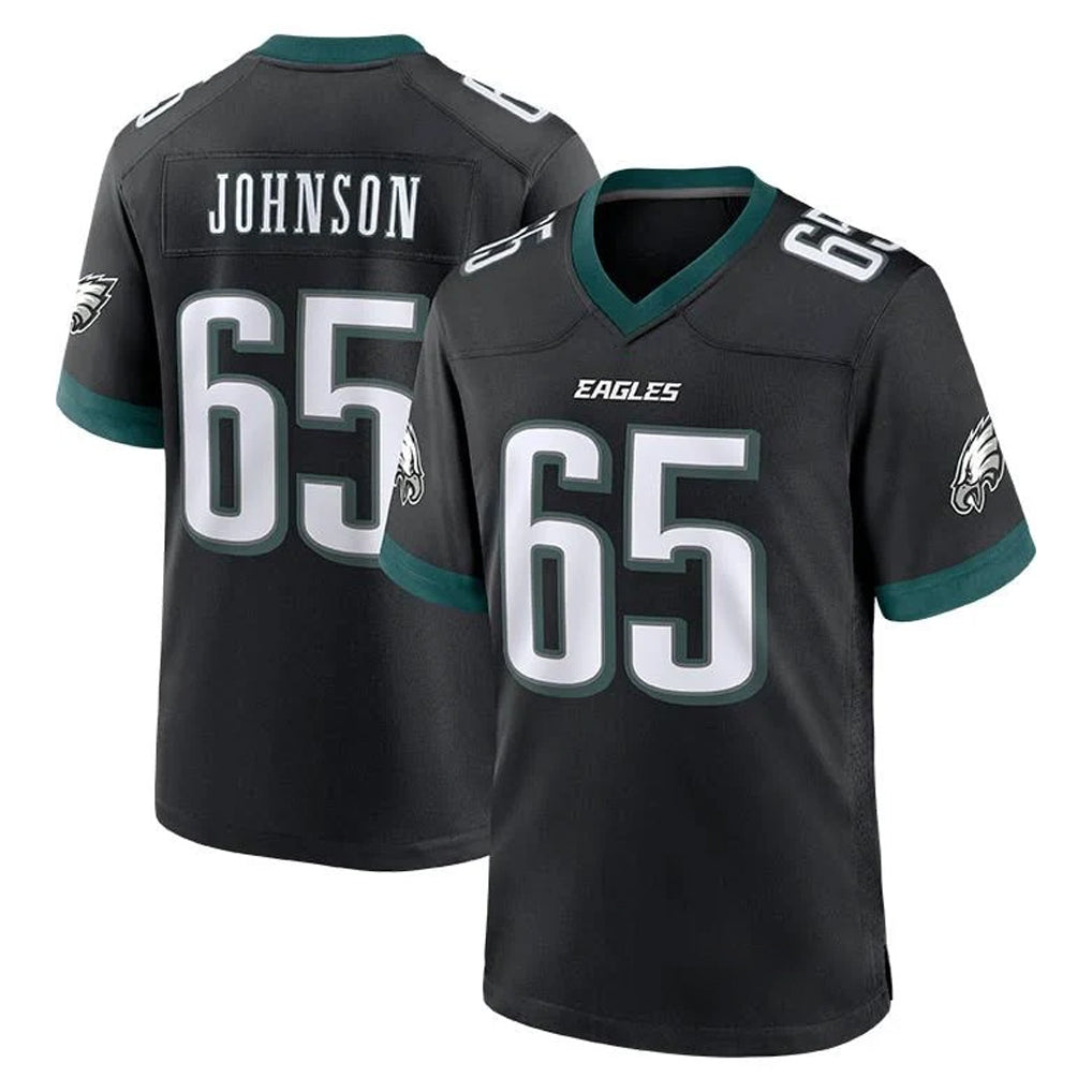 Tuec P.Eagles #65 Lane Johnson Player Black Game Home Stitched Jerseys
