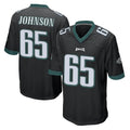 Tuec P.Eagles #65 Lane Johnson Player Black Home Game Stitched Jerseys