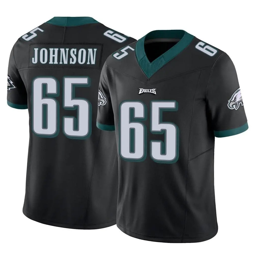 Tuec P.Eagles #65 Lane Johnson Player Black Limited Vapor F.U.S.E. Home Game Stitched Jerseys