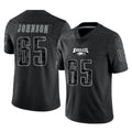 Tuec P.Eagles #65 Lane Johnson Player Black Reflective Limited Home Game Stitched Jerseys