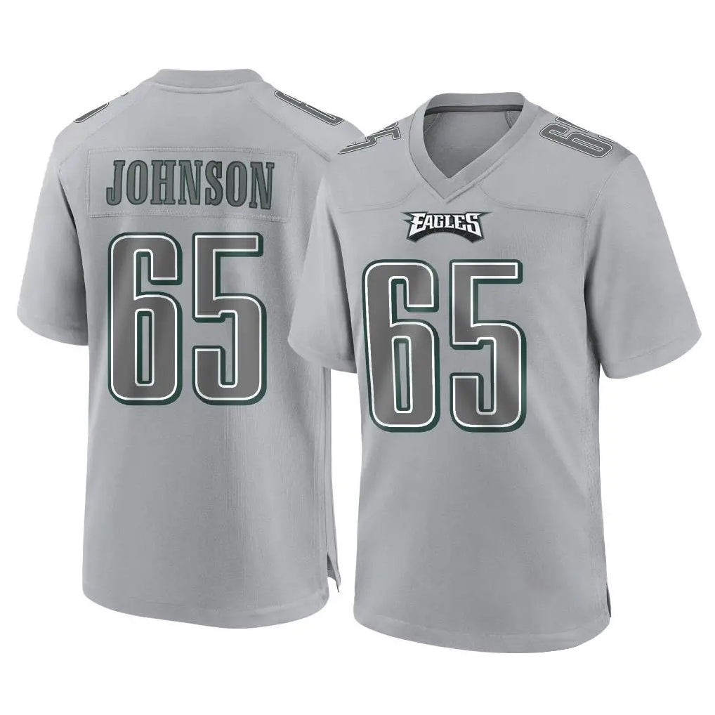 Tuec P.Eagles #65 Lane Johnson Player Gray Atmosphere Fashion Home Game Stitched Jerseys