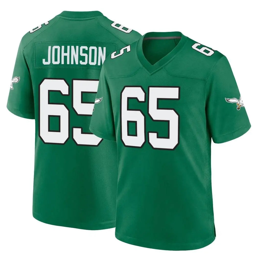 Tuec P.Eagles #65 Lane Johnson Player Green Kelly Alternate Home Game Stitched Jerseys