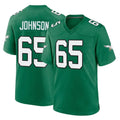 Tuec P.Eagles #65 Lane Johnson Player Green Kelly Alternate Home Game Stitched Jerseys