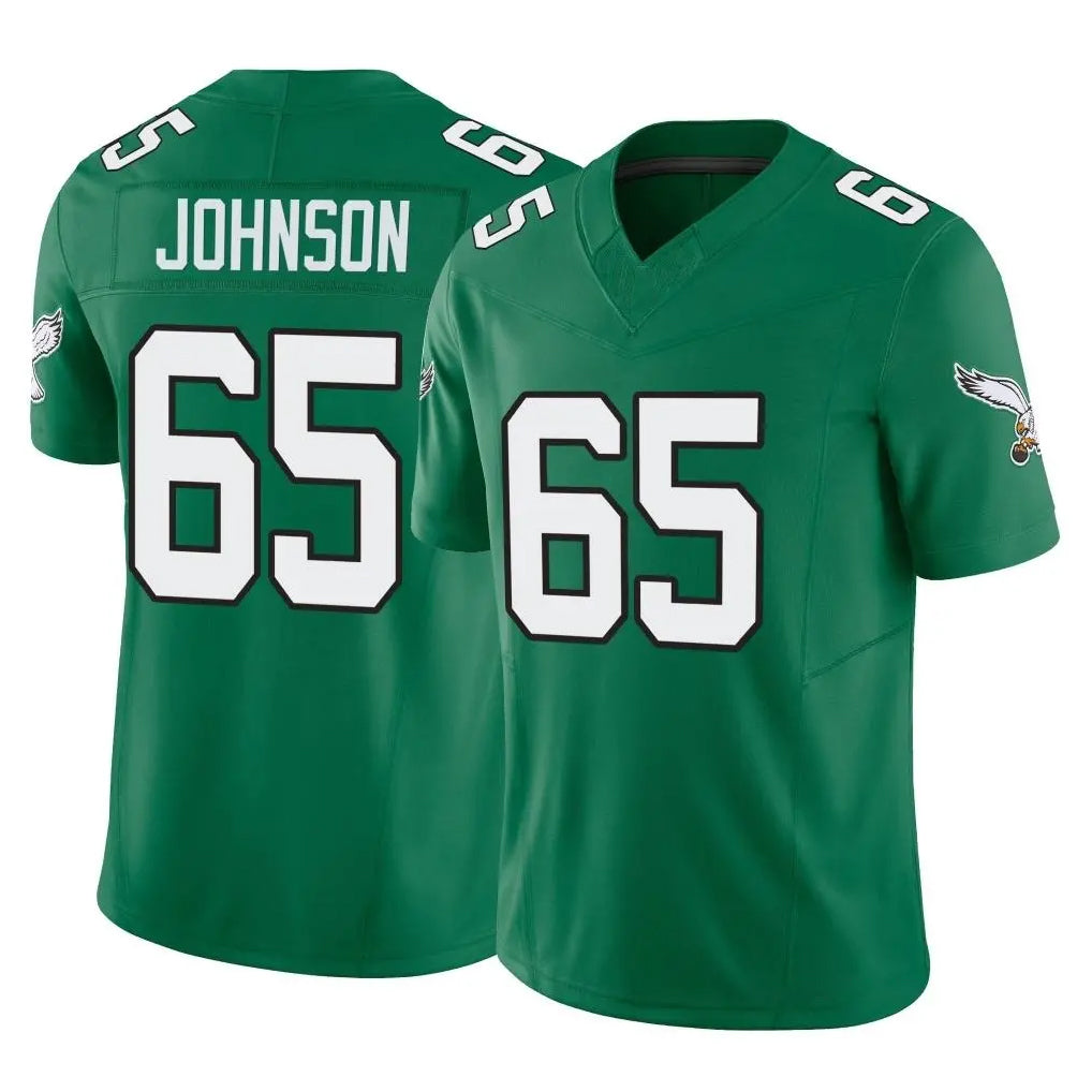 Tuec P.Eagles #65 Lane Johnson Player Green Kelly Alternate Vapor F.U.S.E. Home Game Stitched Jerseys