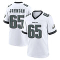 Tuec P.Eagles #65 Lane Johnson Player White Game Home Stitched Jerseys