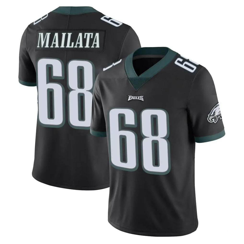 Tuec P.Eagles #68 Jordan Mailata Player Black Limited Vapor Untouchable Home Game Stitched Jerseys