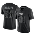 Tuec P.Eagles #68 Jordan Mailata Player Black Reflective Limited Home Game Stitched Jerseys