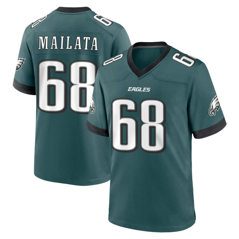 Tuec P.Eagles #68 Jordan Mailata Player Green Home Game Stitched Jerseys