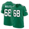 Tuec P.Eagles #68 Jordan Mailata Player Green Kelly Alternate Home Game Stitched Jerseys