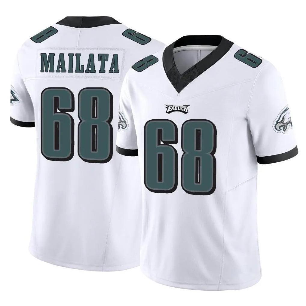 Tuec P.Eagles #68 Jordan Mailata Player White Limited Vapor F.U.S.E. Home Game Stitched Jerseys