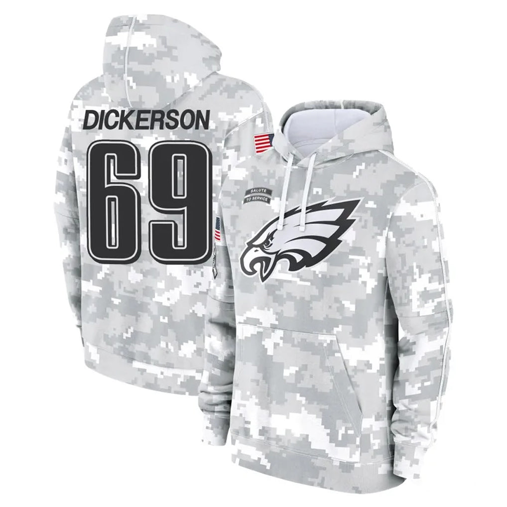 Tuec P.Eagles #69 Landon Dickerson Player Arctic Camo Salute to Service Pullover Hoodies Limited Game Stitched Jerseys