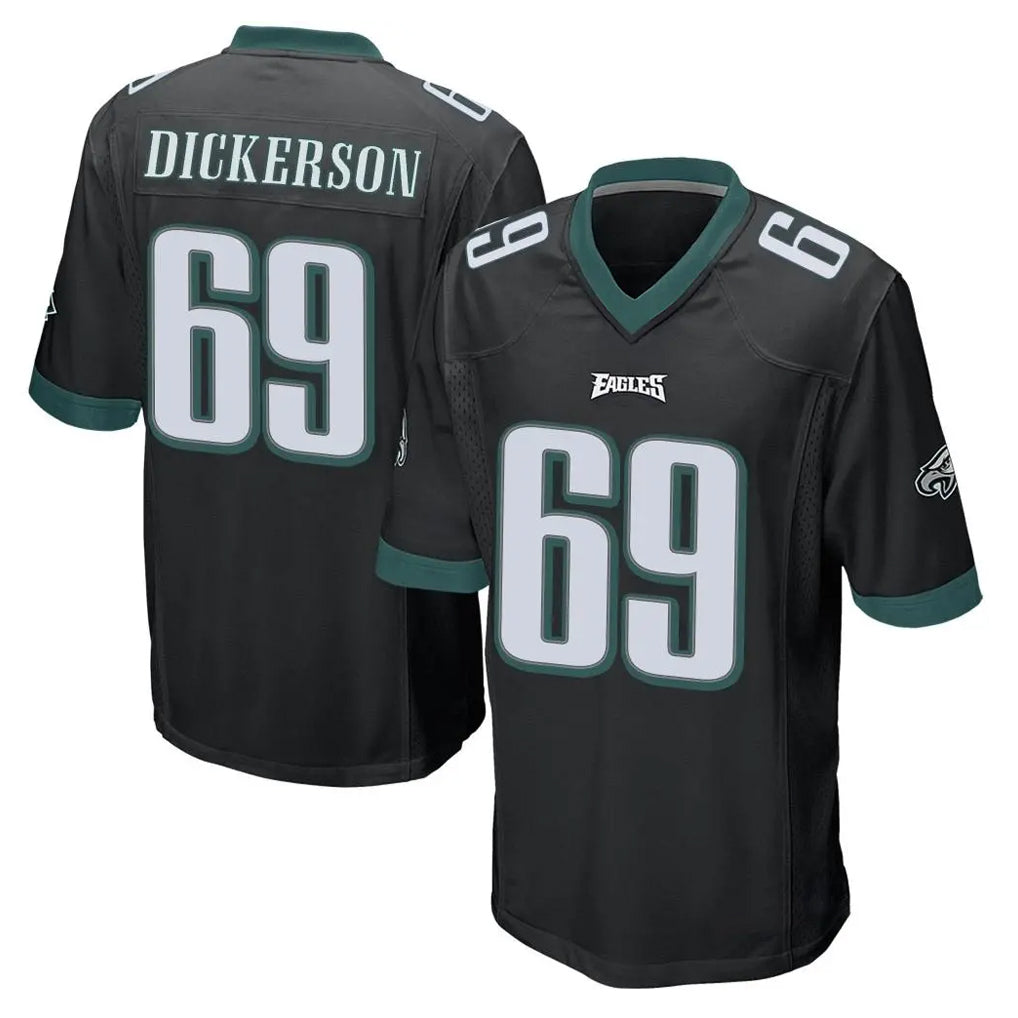 Tuec P.Eagles #69 Landon Dickerson Player Black Home Game Stitched Jerseys