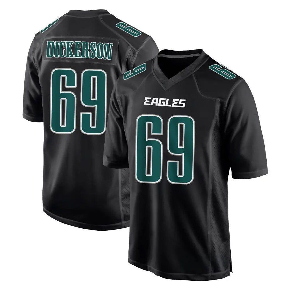 Tuec P.Eagles #69 Landon Dickerson Player Carbon Black Fashion Home Game Stitched Jerseys