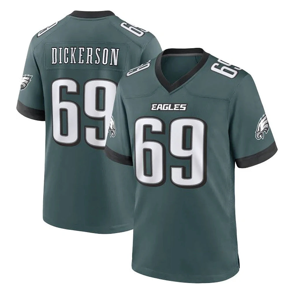 Tuec P.Eagles #69 Landon Dickerson Player Green Home Game Stitched Jerseys