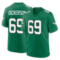 Tuec P.Eagles #69 Landon Dickerson Player Green Kelly Alternate Home Game Stitched Jerseys