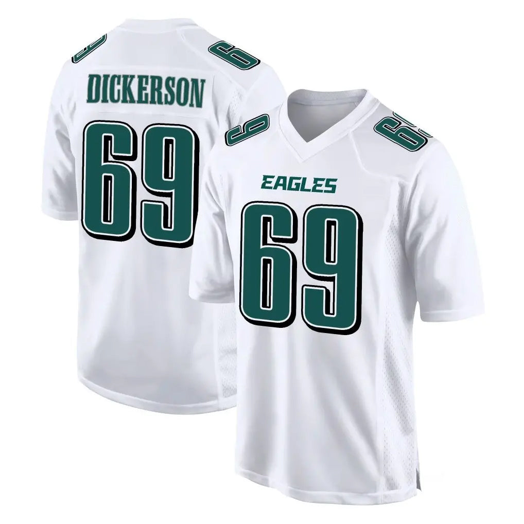 Tuec P.Eagles #69 Landon Dickerson Player White Tundra Fashion Home Game Stitched Jerseys