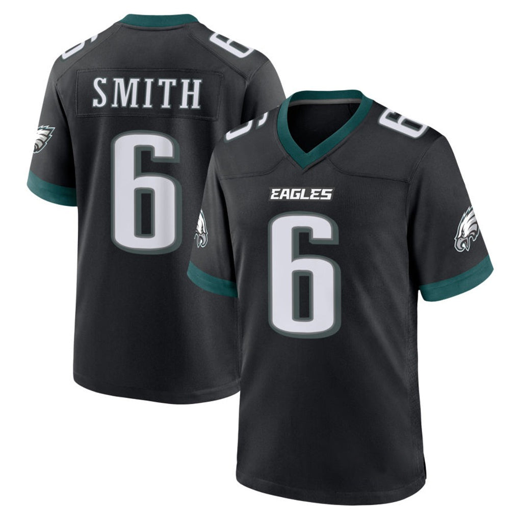 Tuec P.Eagles #6 DeVonta Smith Player Black Game Home Stitched Jerseys
