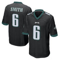 Tuec P.Eagles #6 DeVonta Smith Player Black Home Game Stitched Jerseys