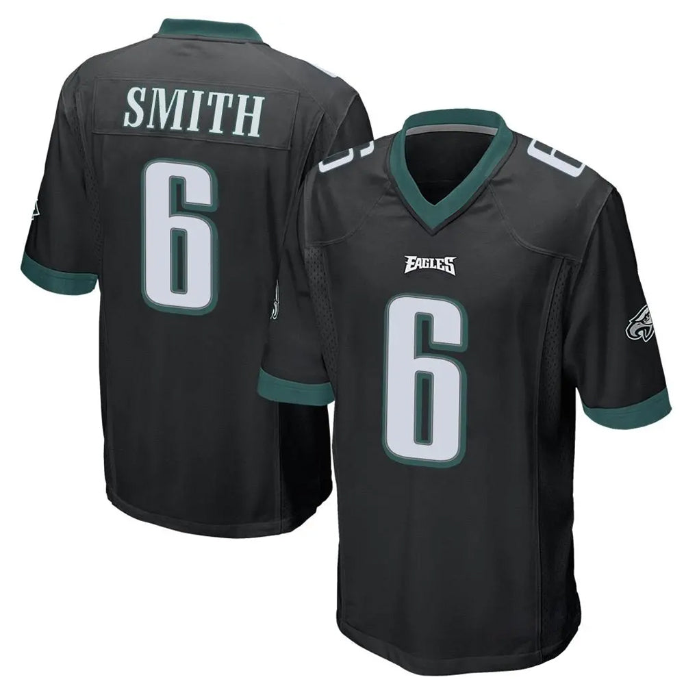 Tuec P.Eagles #6 DeVonta Smith Player Black Home Game Stitched Jerseys