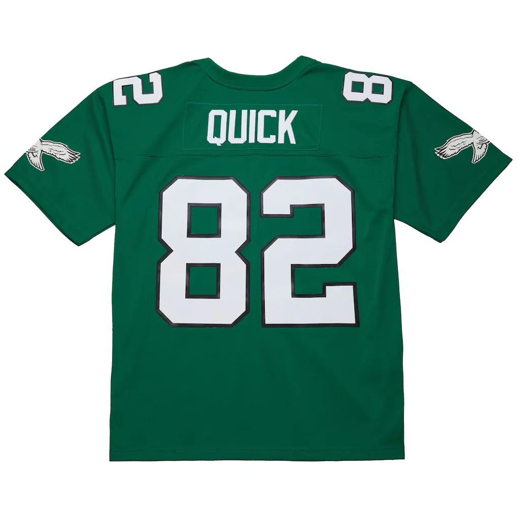 Tuec P.Eagles #82 Mike Quick Mitchell & Ness Kelly Green Legacy Replica Jersey
