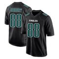 Tuec P.Eagles #88 Dallas Goedert Player Carbon Black Fashion Home Game Stitched Jerseys