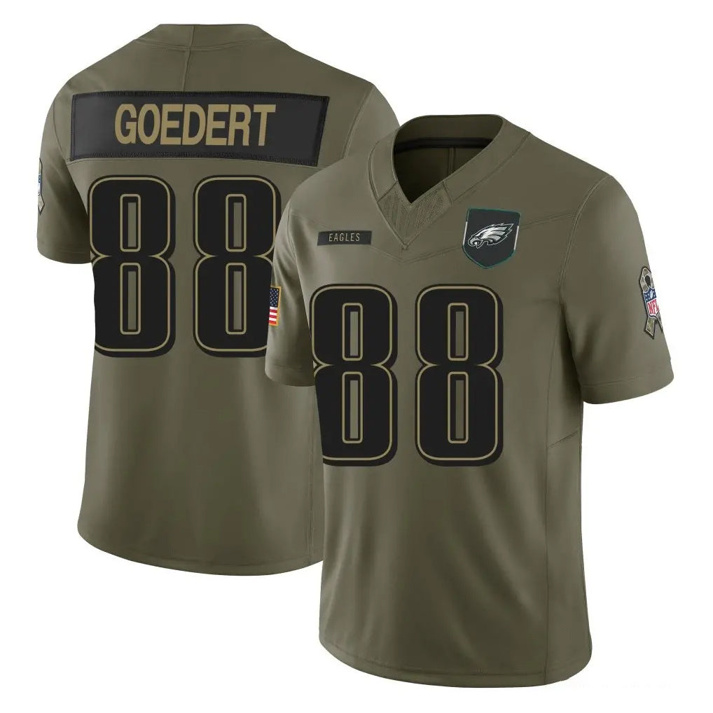 Tuec P.Eagles #88 Dallas Goedert Player Olive 2025 Salute To Service Limited Stitched Jerseys