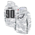 Tuec P.Eagles #90 Jordan Davis Player Arctic Camo Salute to Service Pullover Hoodies Limited Game Stitched Jerseys