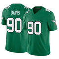 Tuec P.Eagles #90 Jordan Davis Player Green Kelly Alternate Vapor F.U.S.E. Home Game Stitched Jerseys