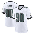Tuec P.Eagles #90 Jordan Davis Player White Game Home Stitched Jerseys