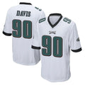 Tuec P.Eagles #90 Jordan Davis Player White Home Game Stitched Jerseys