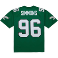 Tuec P.Eagles #96 Clyde Simmons Mitchell & Ness Kelly Green Legacy Replica Jersey