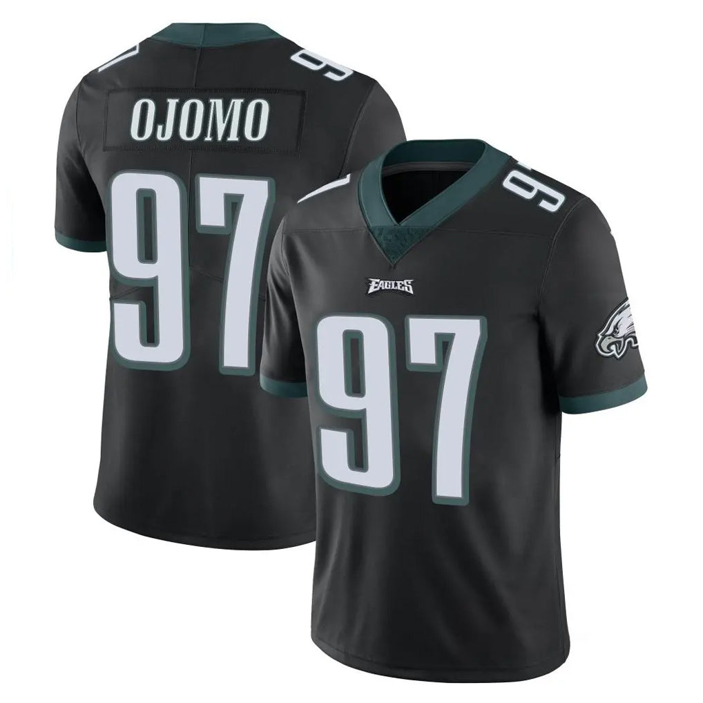 Tuec P.Eagles #97 Moro Ojomo Player Black Limited Vapor Untouchable Home Game Stitched Jerseys