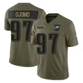 Tuec P.Eagles #97 Moro Ojomo Player Olive 2025 Salute To Service Limited Stitched Jerseys